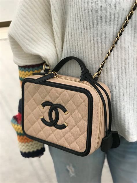 chanel filigree bag beige|beige chanel bag outfit.